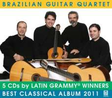 BRAZILIAN GUITAR QUARTET: 1. Villa-Lobos, 2. Essencia do Brasil, 3. Encantamento, 4. Bach: The Orchestral Suites, 5. Isaac Albéniz: Iberia